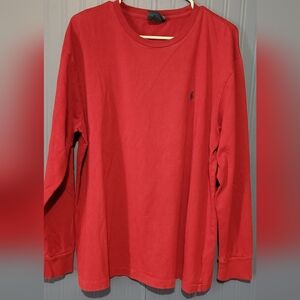 Ralph Lauren Classic Maroon Long Sleeve Tee